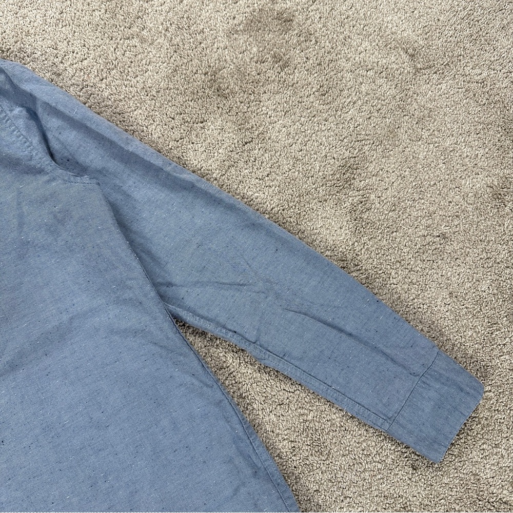 Bridge & Burn Women’s Button Down Shirt Top Longsleeve in Pale Blue Fleck Size S - Picture 8 of 14